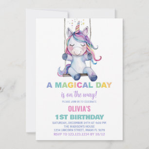 Unicorn Birthday Invitations
