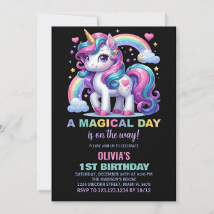 Unicorn Birthday Invitations