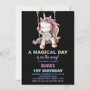 Unicorn Birthday Invitations