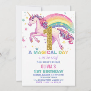 Unicorn Birthday Invitations