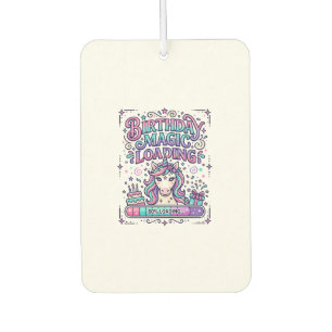 Unicorn Birthday Magic Loading Colourful Marketpla Car Air Freshener