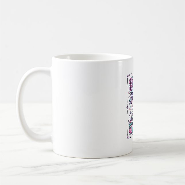 Unicorn Birthday Magic Loading Colourful Marketpla Coffee Mug (Left)