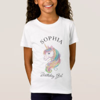 Unicorn birthday party birthday girl  T-Shirt