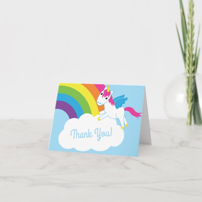 Unicorn Birthday Party Card (Front)