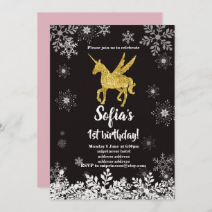 unicorn birthday party invitation