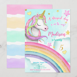 Unicorn Birthday Party Invitation