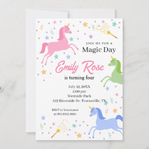 Unicorn Birthday Party Invitation