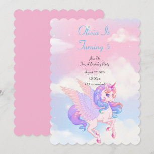 UNICORN BIRTHDAY PARTY INVITATION