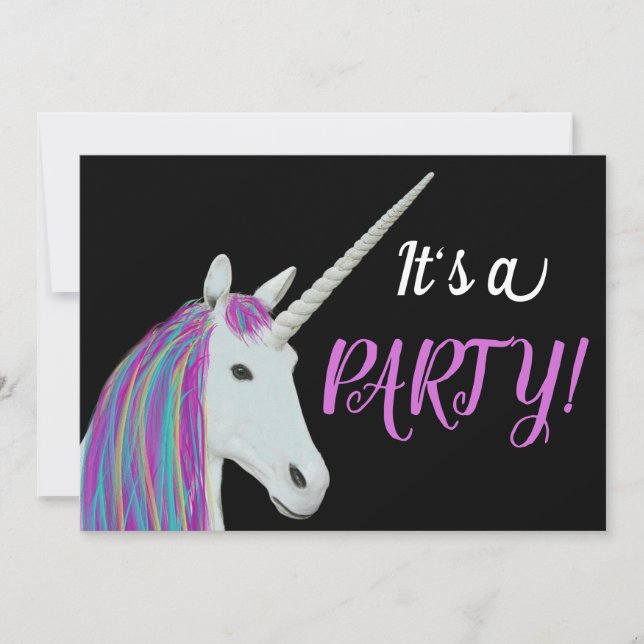 Unicorn Birthday Party Invitation (Front)