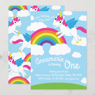 Unicorn Birthday Party Invitations