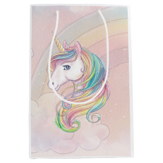 Unicorn birthday party medium gift bag