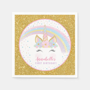 Unicorn Birthday Party Napkins
