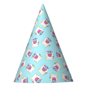 Unicorn Birthday Party Teal Party Hat