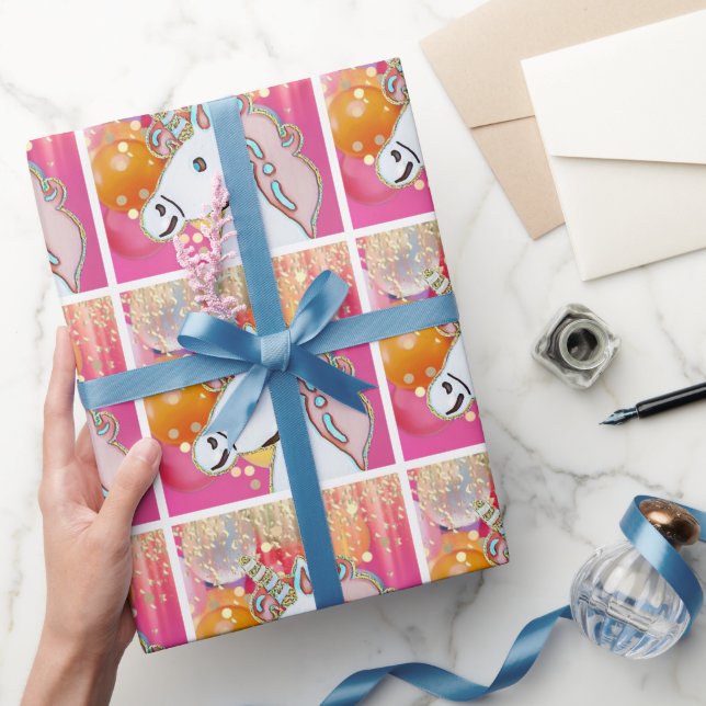 Unicorn Birthday Party  Wrapping Paper (Gifting)
