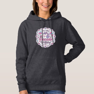 Unicorn Birthday Queen of Unicorn Land Trendy Grap Hoodie