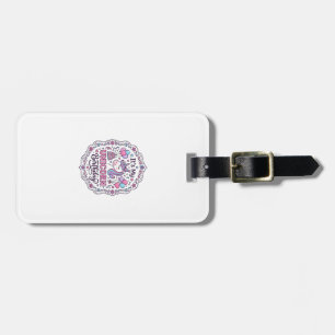 Unicorn Birthday Queen of Unicorn Land Trendy Grap Luggage Tag