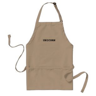 "Unicorn" black letters white Standard Apron