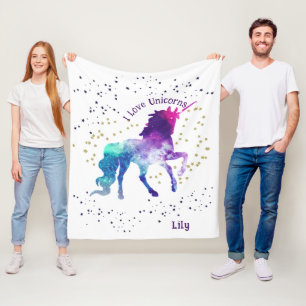 Unicorn Blanket with Child's Name