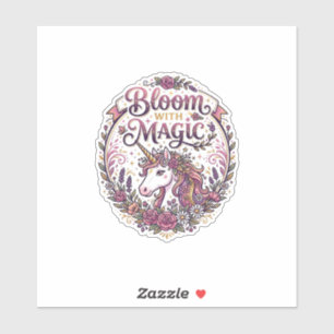 Unicorn Bloom with Magic POD Ready White Backgroun