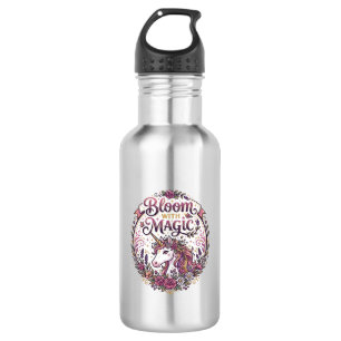 Unicorn Bloom with Magic POD Ready White Backgroun 532 Ml Water Bottle