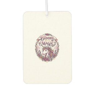 Unicorn Bloom with Magic POD Ready White Backgroun Car Air Freshener