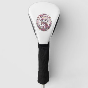 Unicorn Bloom with Magic POD Ready White Backgroun Golf Head Cover