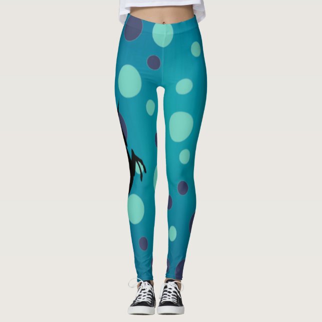 Unicorn Blue Leggings (Front)