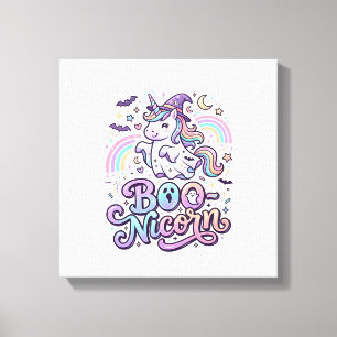 Unicorn Boo-nicorn Premium Vector Vector Design_1 Canvas Print