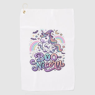 Unicorn Boo-nicorn Premium Vector Vector Design_1 Golf Towel