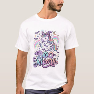 Unicorn Boo-nicorn Premium Vector Vector Design_1 T-Shirt
