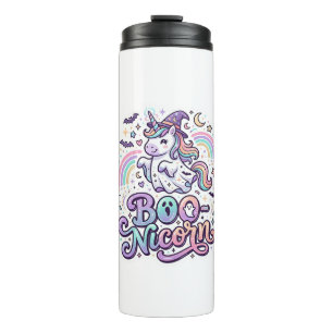 Unicorn Boo-nicorn Premium Vector Vector Design_1 Thermal Tumbler