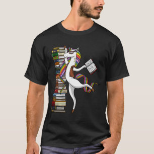 Unicorn Book Reading Librarian T-Shirt