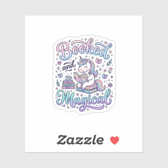 Unicorn Booked and Magical Gift Idea Typography De (Sheet)