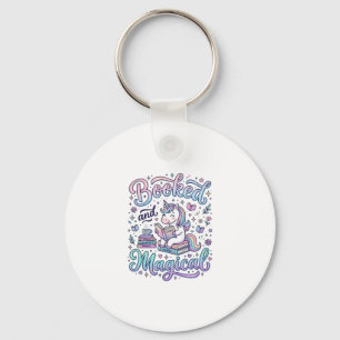 Unicorn Booked and Magical Gift Idea Typography De Key Ring