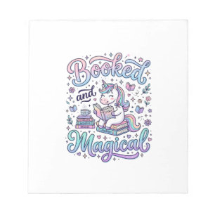 Unicorn Booked and Magical Gift Idea Typography De Notepad