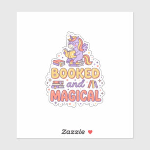 Unicorn Booked and Magical Print Ready White Backg