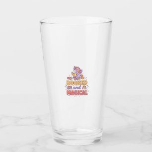 Unicorn Booked and Magical Print Ready White Backg Glass