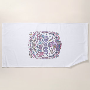 Unicorn Booktrovert Unicorn Playful Cute Gift Desi Beach Towel
