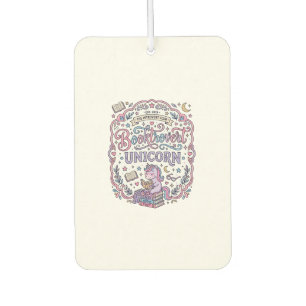 Unicorn Booktrovert Unicorn Playful Cute Gift Desi Car Air Freshener