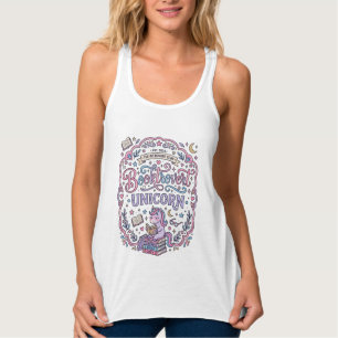 Unicorn Booktrovert Unicorn Playful Cute Gift Desi Singlet