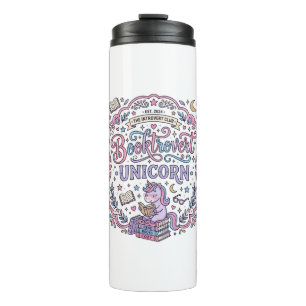Unicorn Booktrovert Unicorn Playful Cute Gift Desi Thermal Tumbler