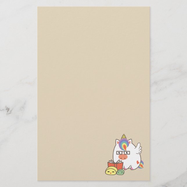 Unicorn Bookworm Stationery (Front)