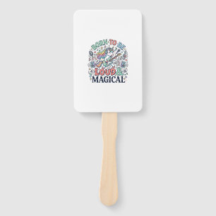 Unicorn Born to Be Loud and Magical Original White Hand Fan