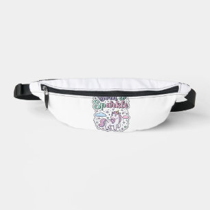 Unicorn Born to Sparkle Graphic Design Merch Desig Bum Bags