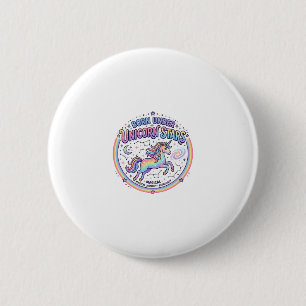 Unicorn Born Under Unicorn Stars Funny Print on De 6 Cm Round Badge