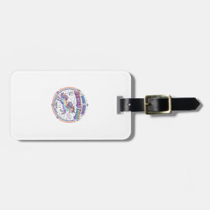 Unicorn Born Under Unicorn Stars Funny Print on De Luggage Tag