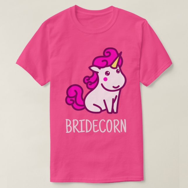 Unicorn bride wedding marriage T-Shirt (Design Front)