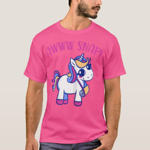 Unicorn Broken Arm Awww Snap For Girls T-Shirt