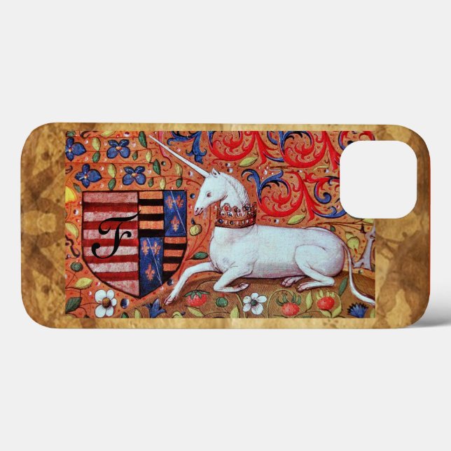 UNICORN Brown Parchment Monogram Case-Mate iPhone Case (Back (Horizontal))