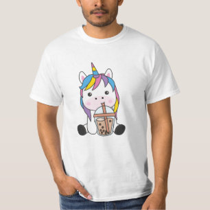 Unicorn Bubble Tea Unicorns Cute Animals Girls T-Shirt